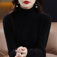 Luxe cashmere women's turtleneck sweater - Elena