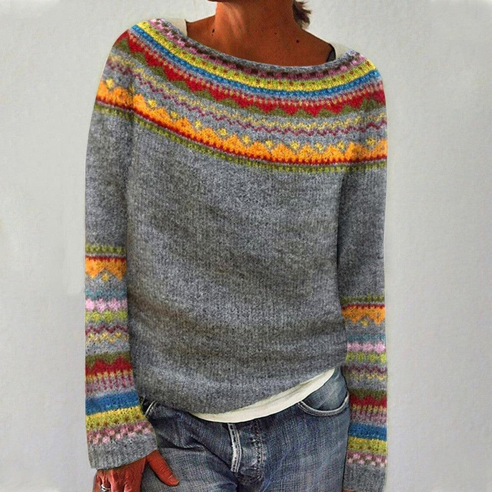 Finley Sweater | Colorful Fair Isle Knit Wool Sweater