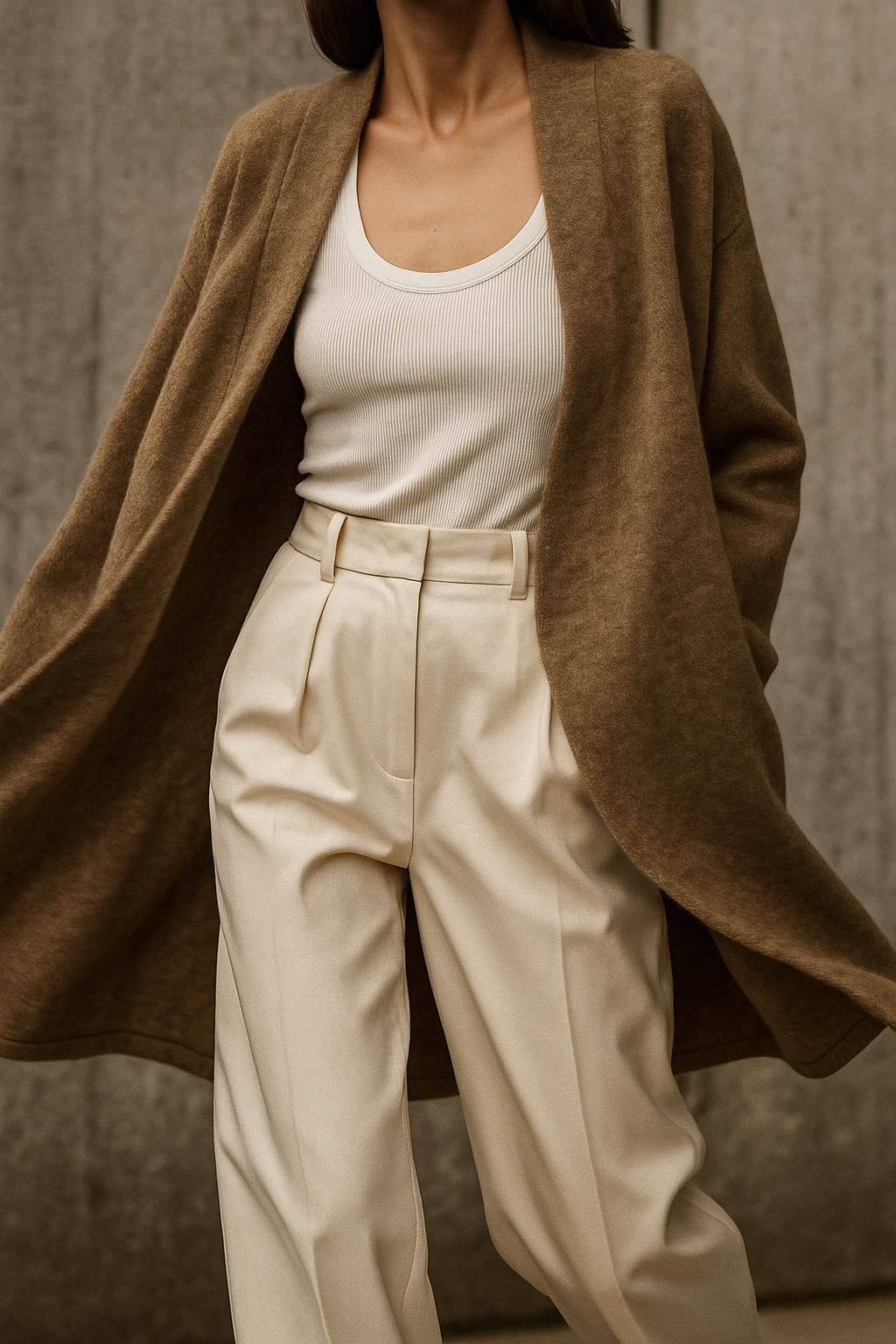 Women’s Merino Wool Cardigan – 100% Wool Open-Front Knit with Pockets