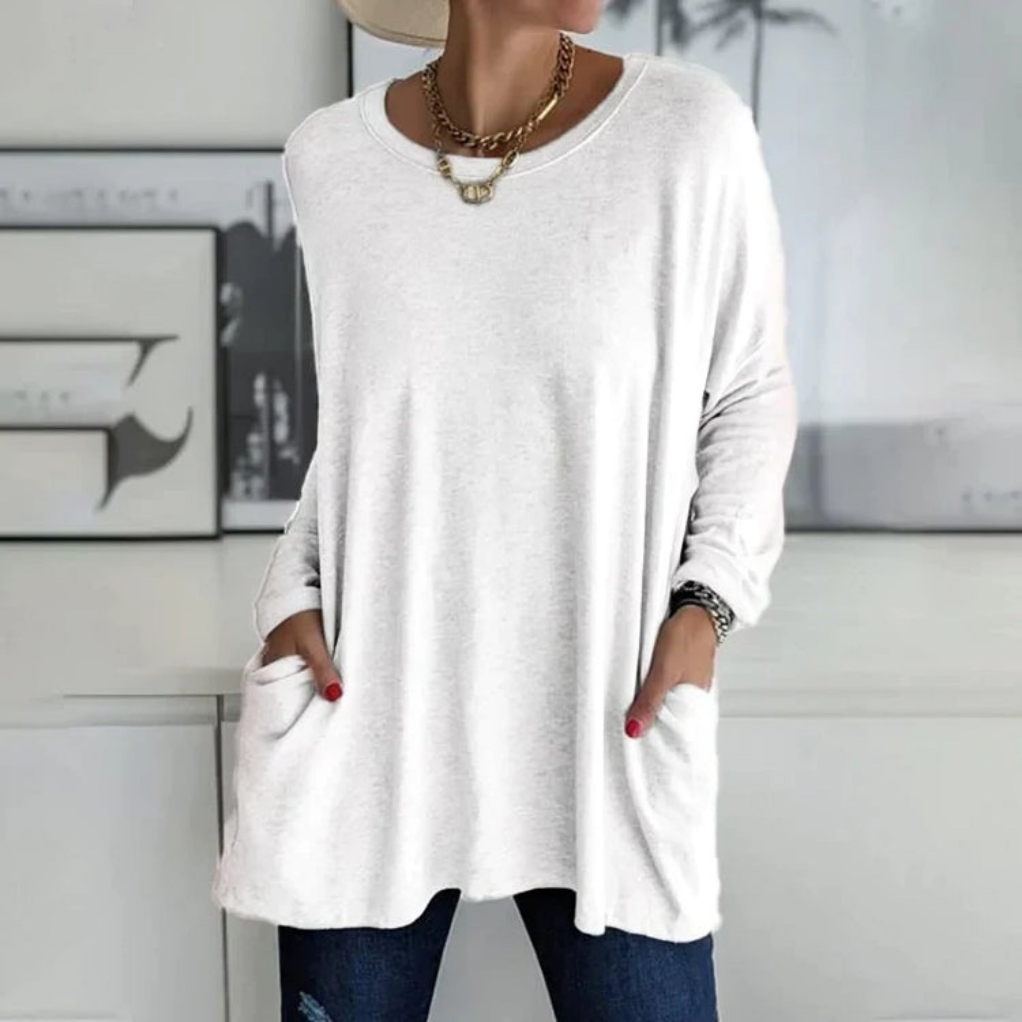 Rosamonde | Oversize Sweater For Women | Practical Pockets