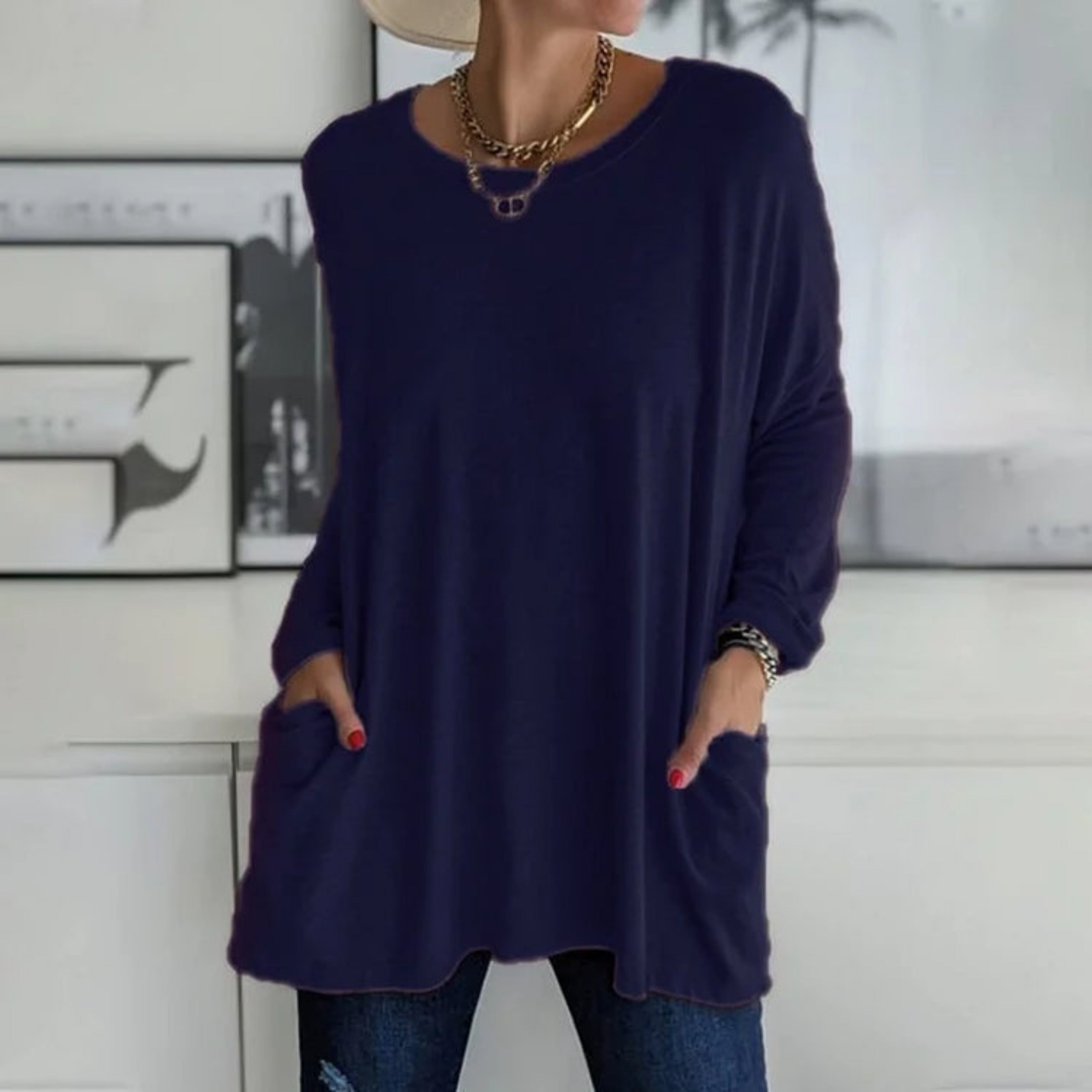 Rosamonde | Oversize Sweater For Women | Practical Pockets