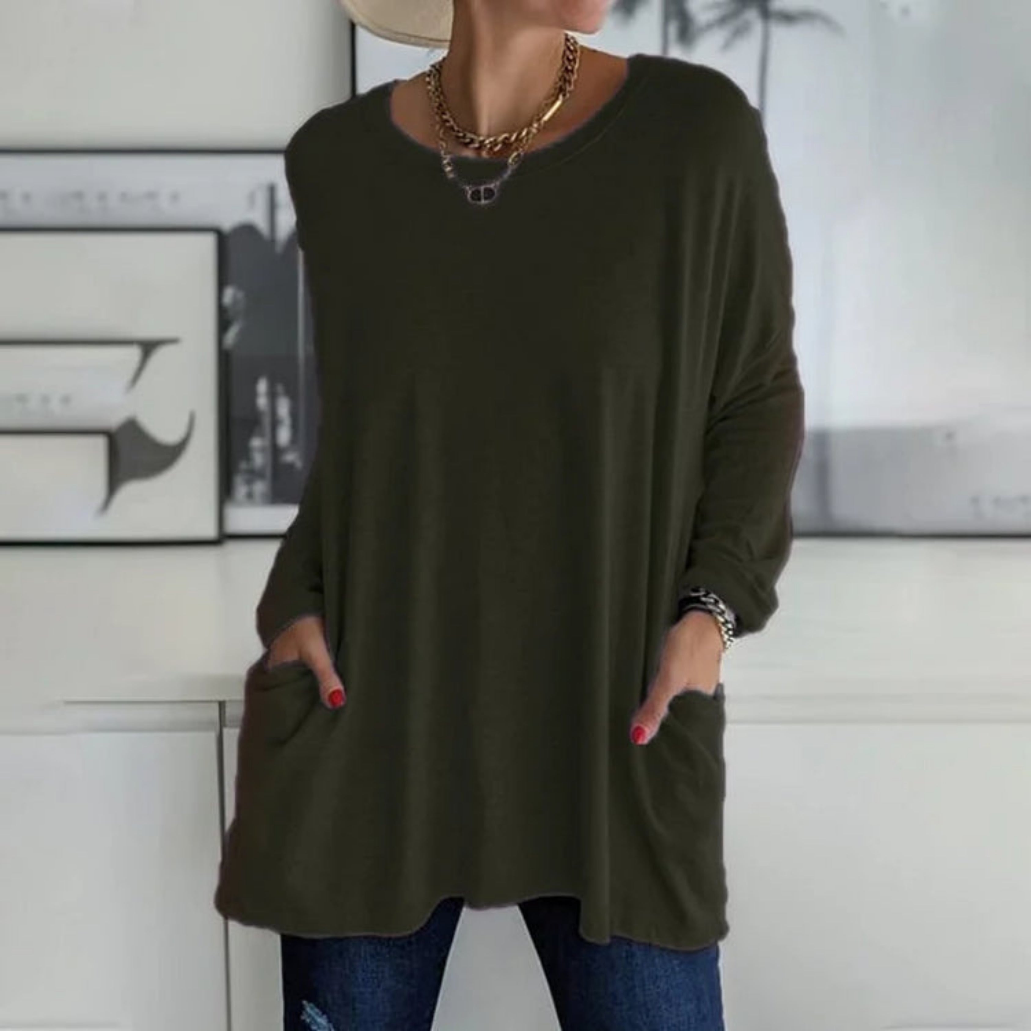 Rosamonde | Oversize Sweater For Women | Practical Pockets