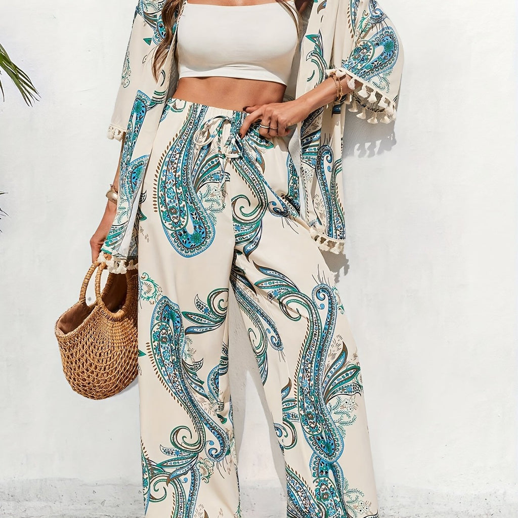 Paisley Print Co-ord Set | Women’s Summer Outfit | Bohemian Summer Set