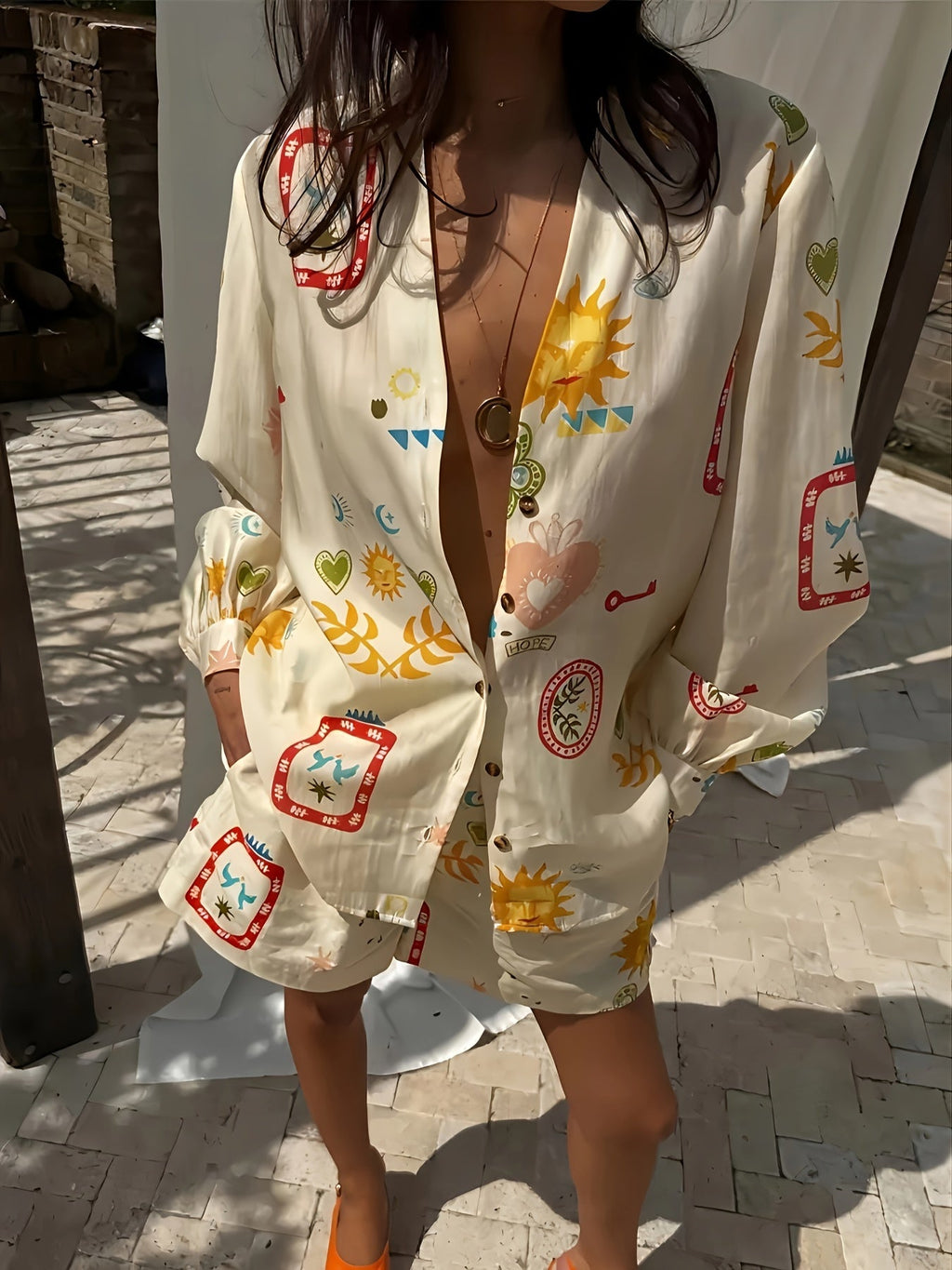 Colourful Printed Shirt Dress | Women’s Summer Look | Playful Summer Style
