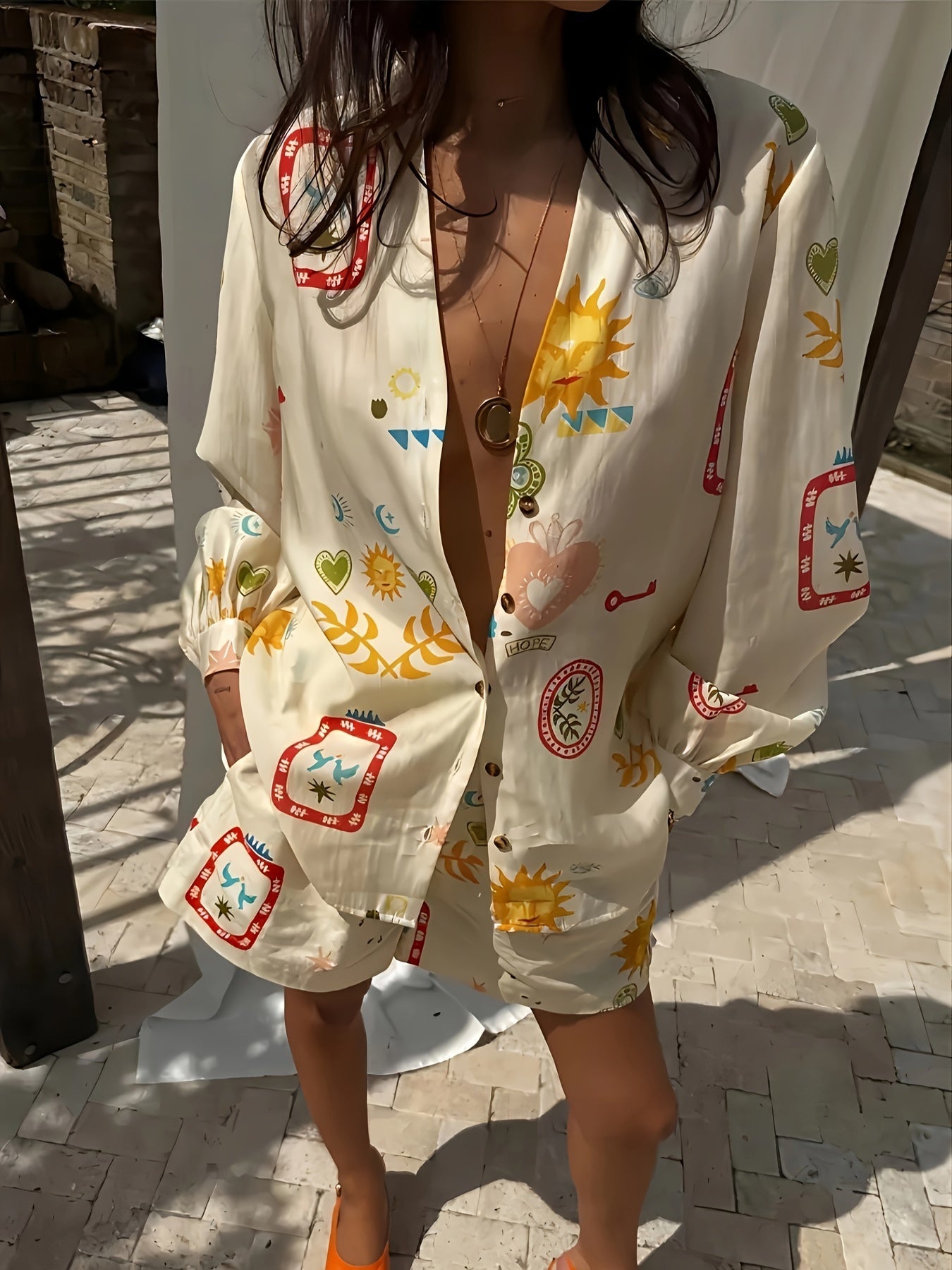 Colourful Printed Shirt Dress | Women’s Summer Look | Playful Summer Style