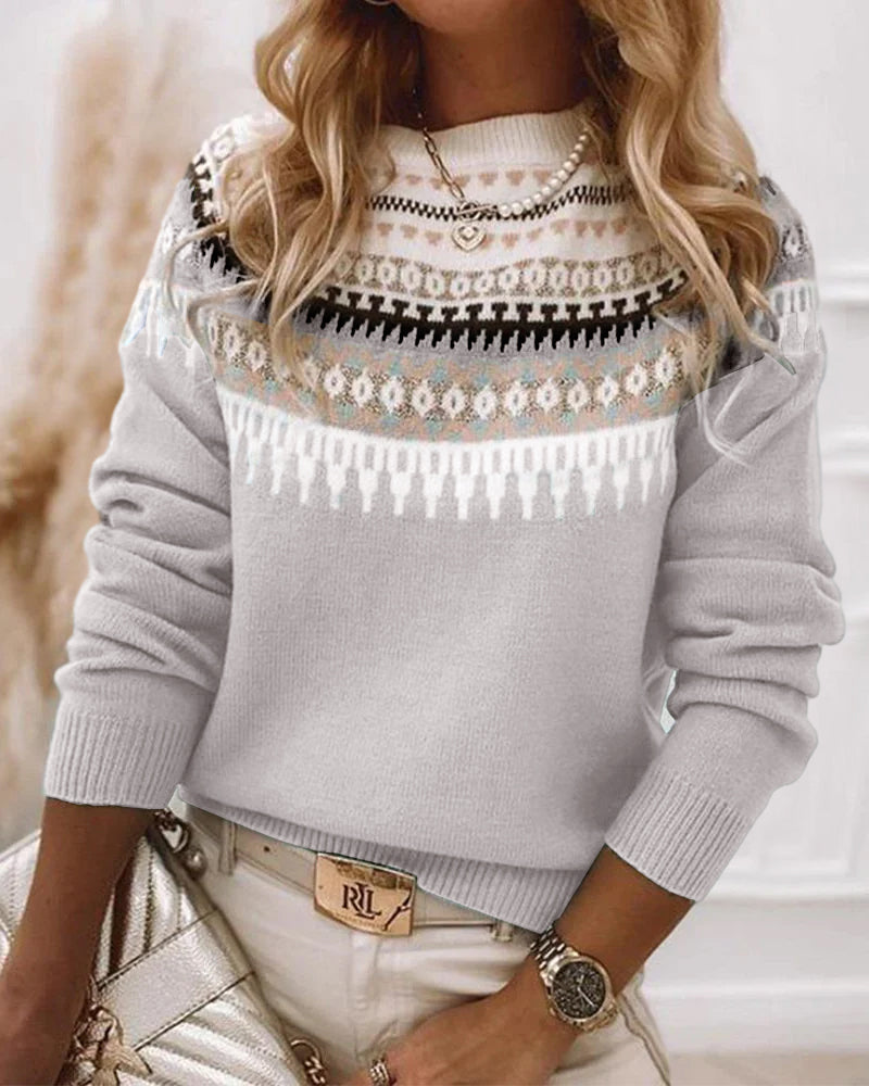 Fair Isle Crewneck Sweater for Women