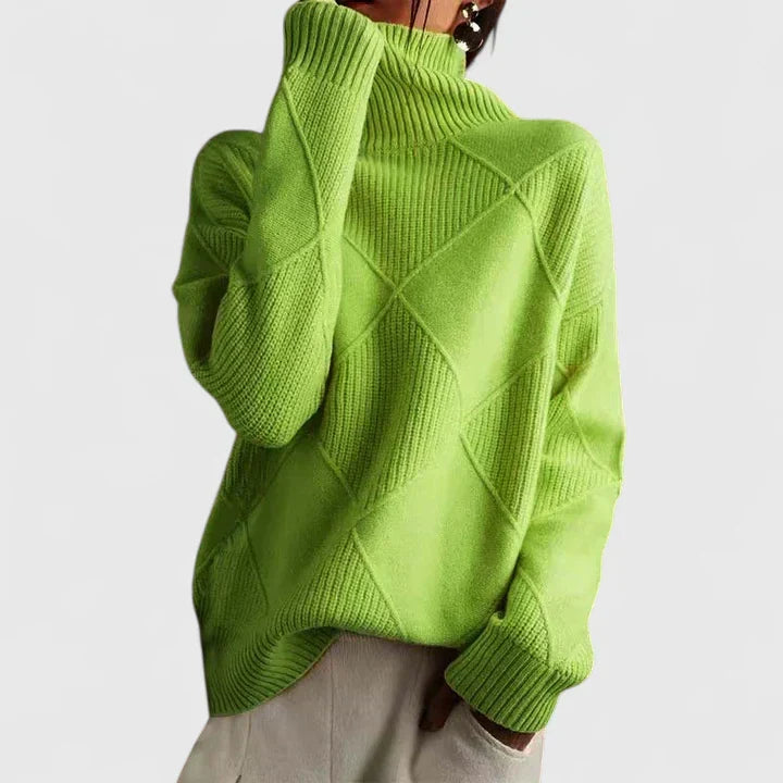 Turtleneck Knit Sweater for Women