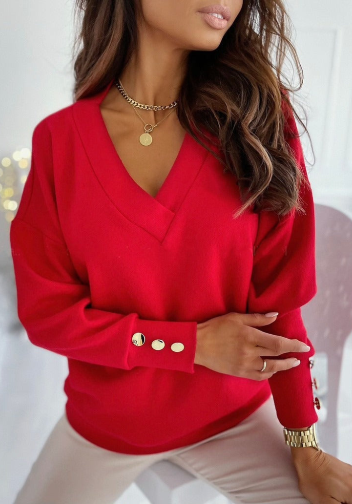 Evelyn | Women's V-neck Sweater