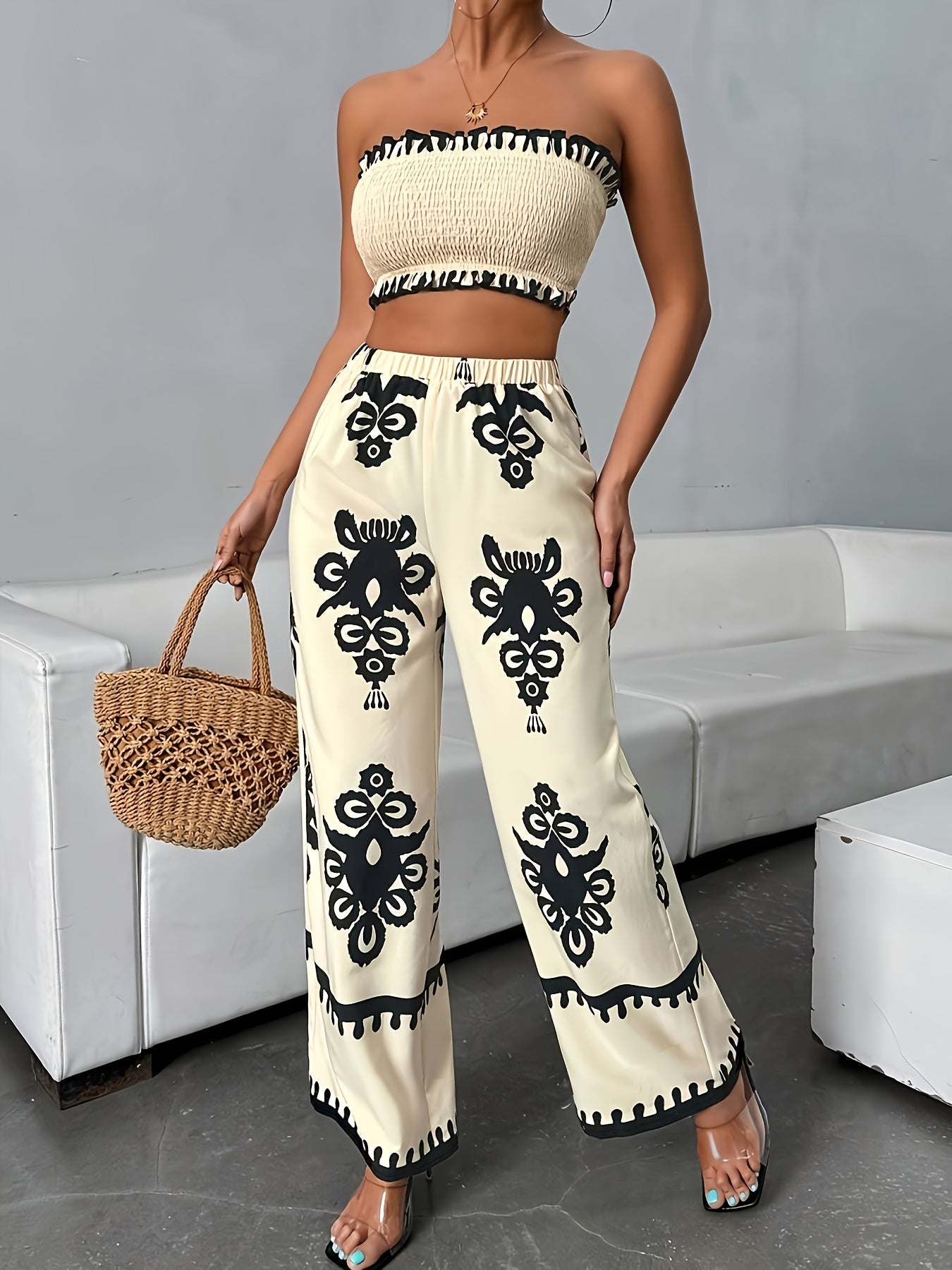 Decorative Print Co-ord Set | Women’s Summer Outfit | Trendy Summer Outfit