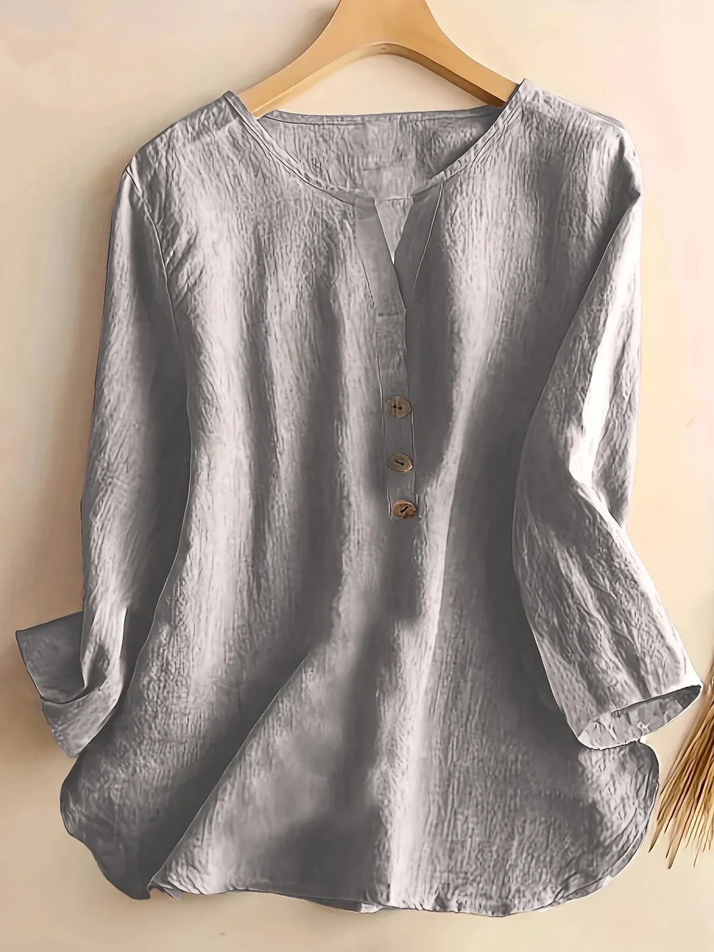 Luna - Casual Cotton and Linen Blouse