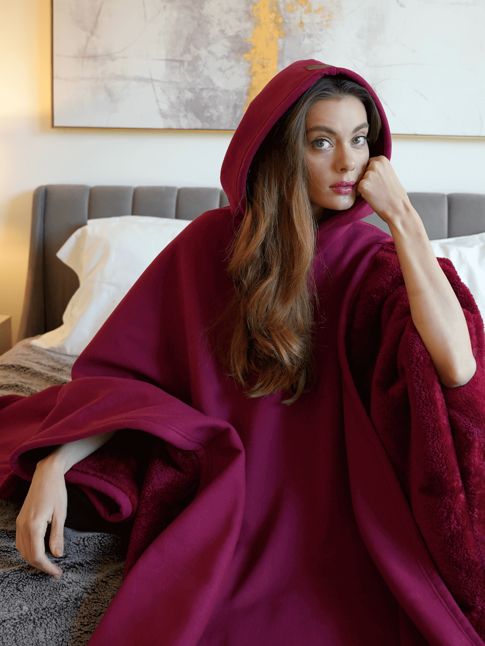 Oversized Hooded Blanket for Women