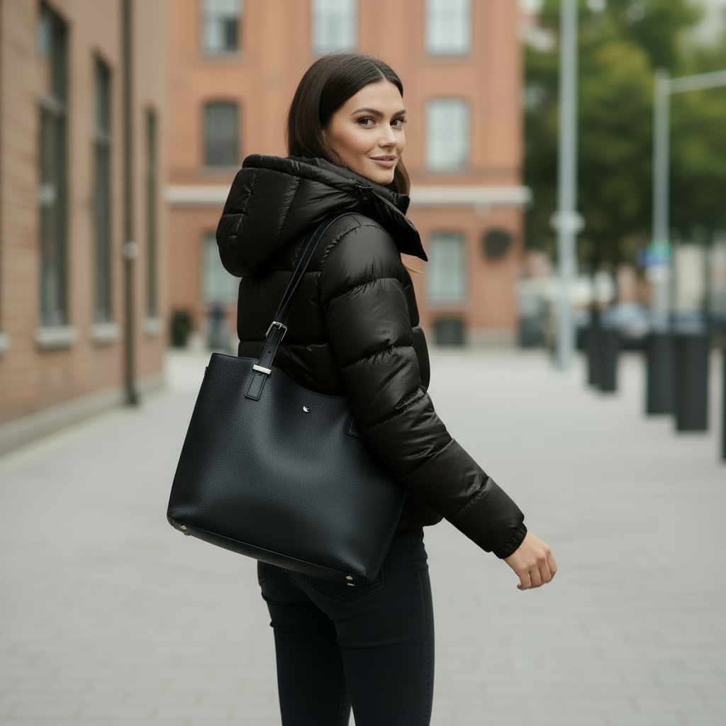 Hooded Quilted Puffer Jacket for Women