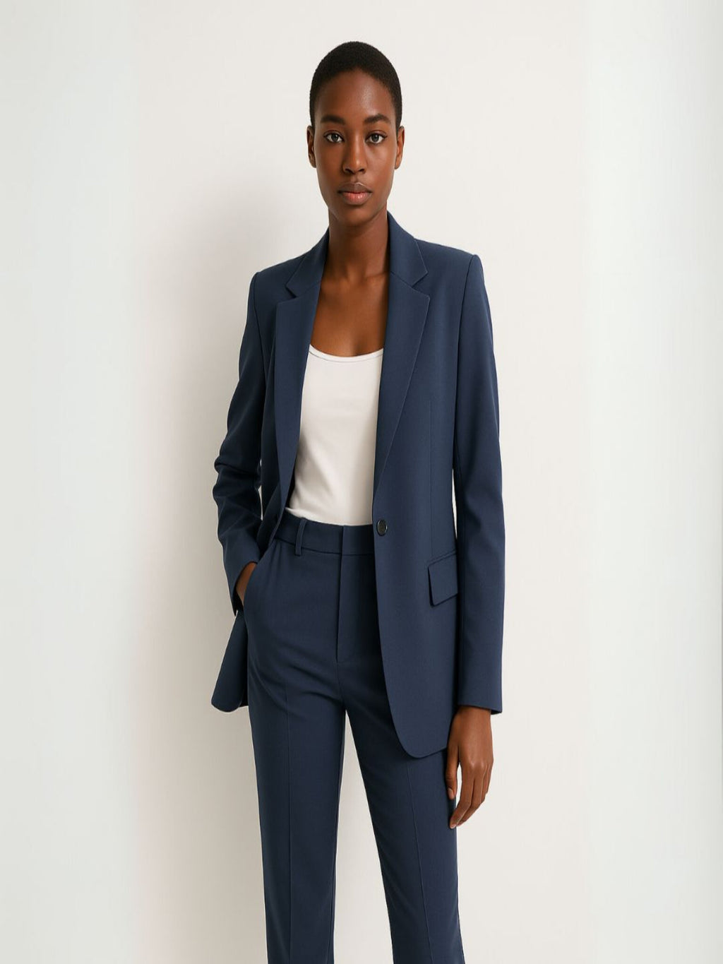 Women’s Tailored Blazer and Pants Suit Set – Elegant Two-Piece Office Outfit