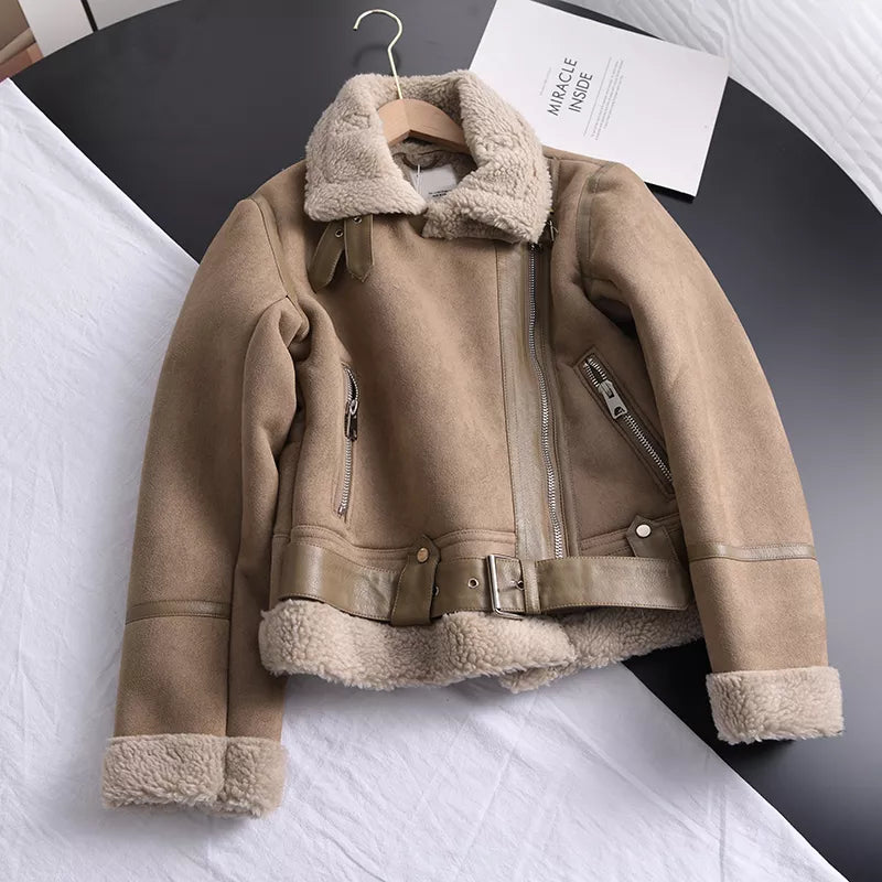 Shearling Aviator Jacket for Women