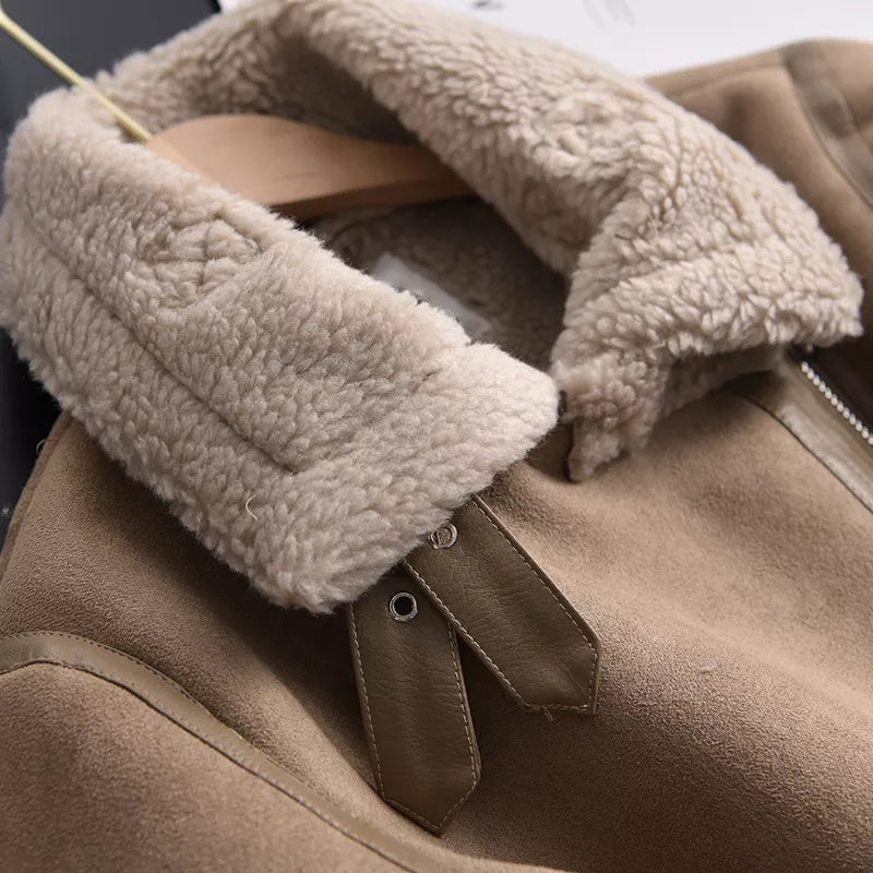 Shearling Aviator Jacket for Women