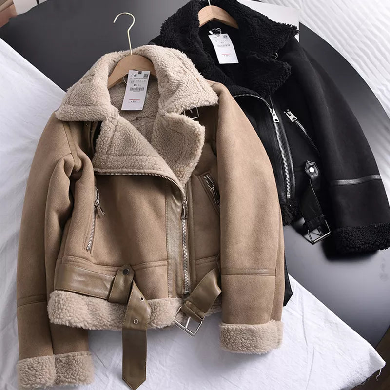 Shearling Aviator Jacket for Women