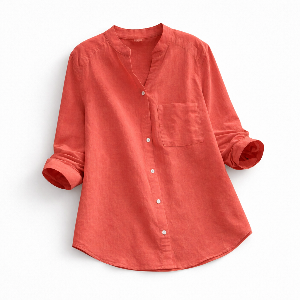 Aloyse Women's Shirt - Comfort in Breathable Cotton and Linen and Loose, Casual Cut