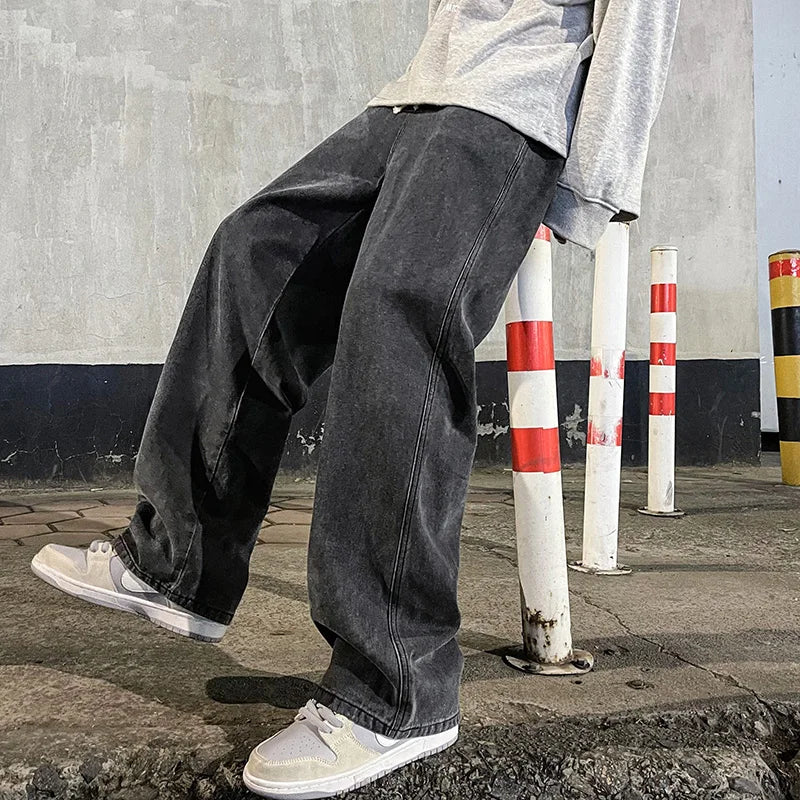 Andren | Men’s Casual Baggy Wide-Leg Jeans