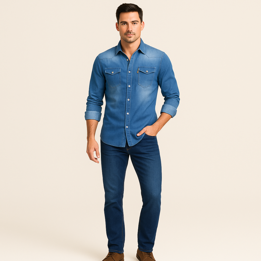 Ashlin | Men’s Denim Casual Shirt
