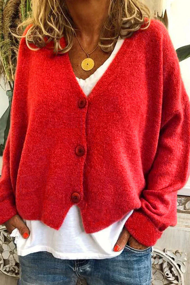 Aspenie | Women’s Patchwork V-Neck Cardigan