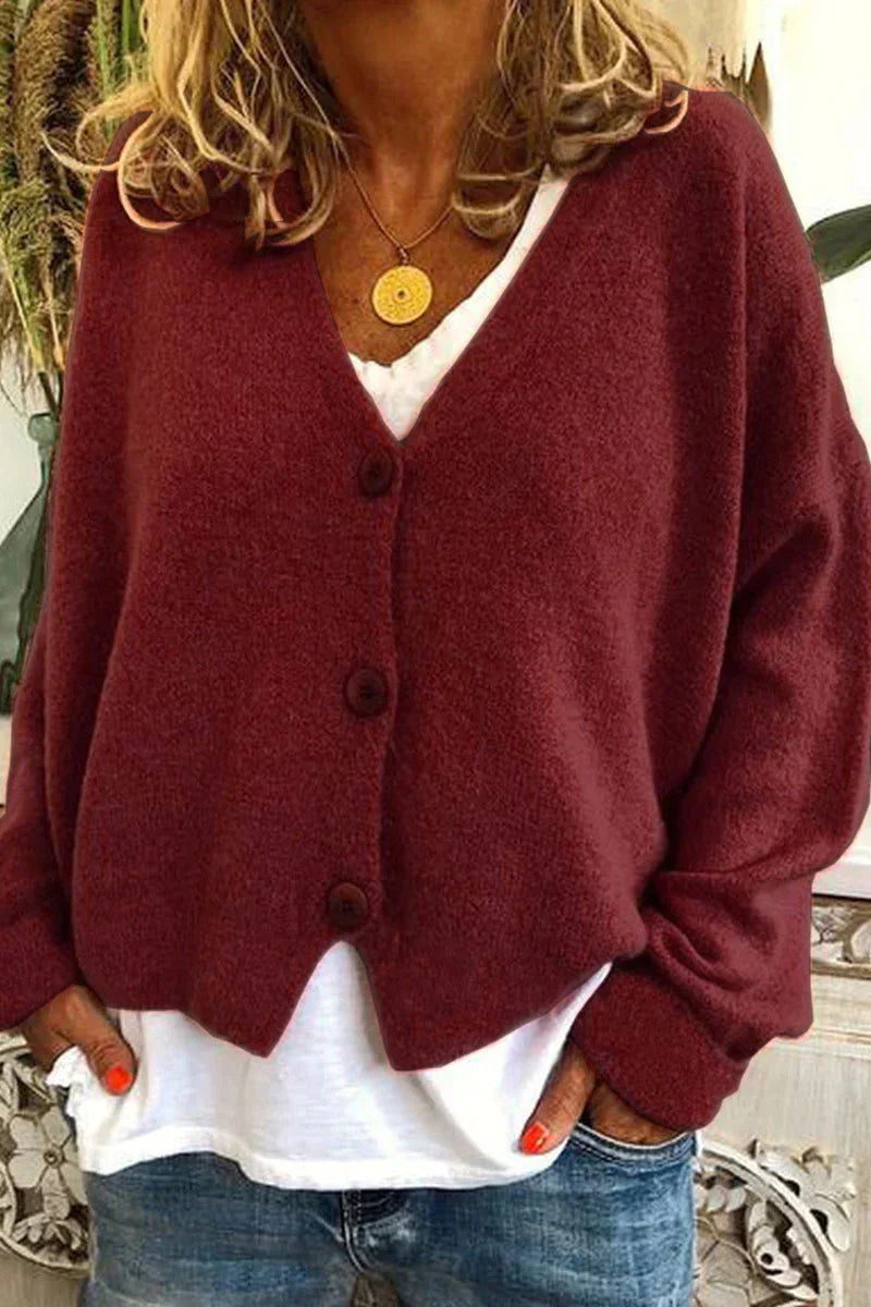 Aspenie | Women’s Patchwork V-Neck Cardigan