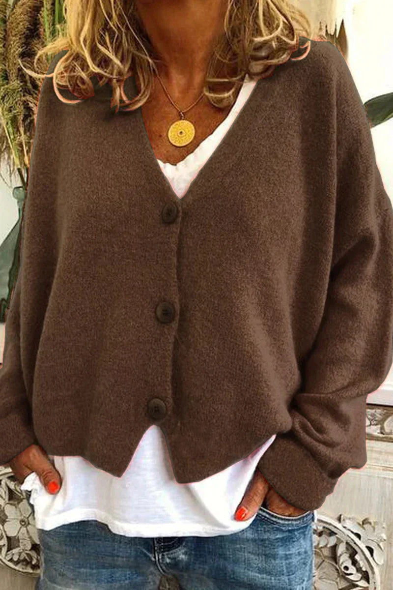 Aspenie | Women’s Patchwork V-Neck Cardigan