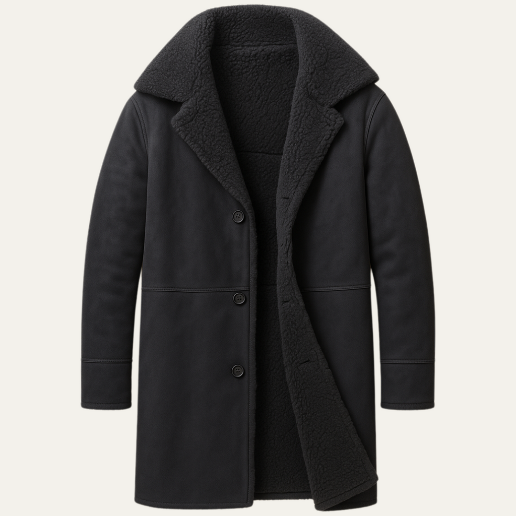 Aspeno | Men’s Shearling Winter Coat