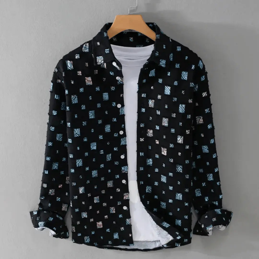 Auric | Men’s Premium Frayed Denim Shirt