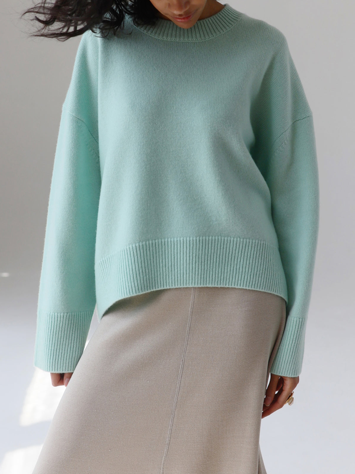 Women’s Oversized Knitted Sweater – Soft Pastel Pink Comfort-Fit Pullover