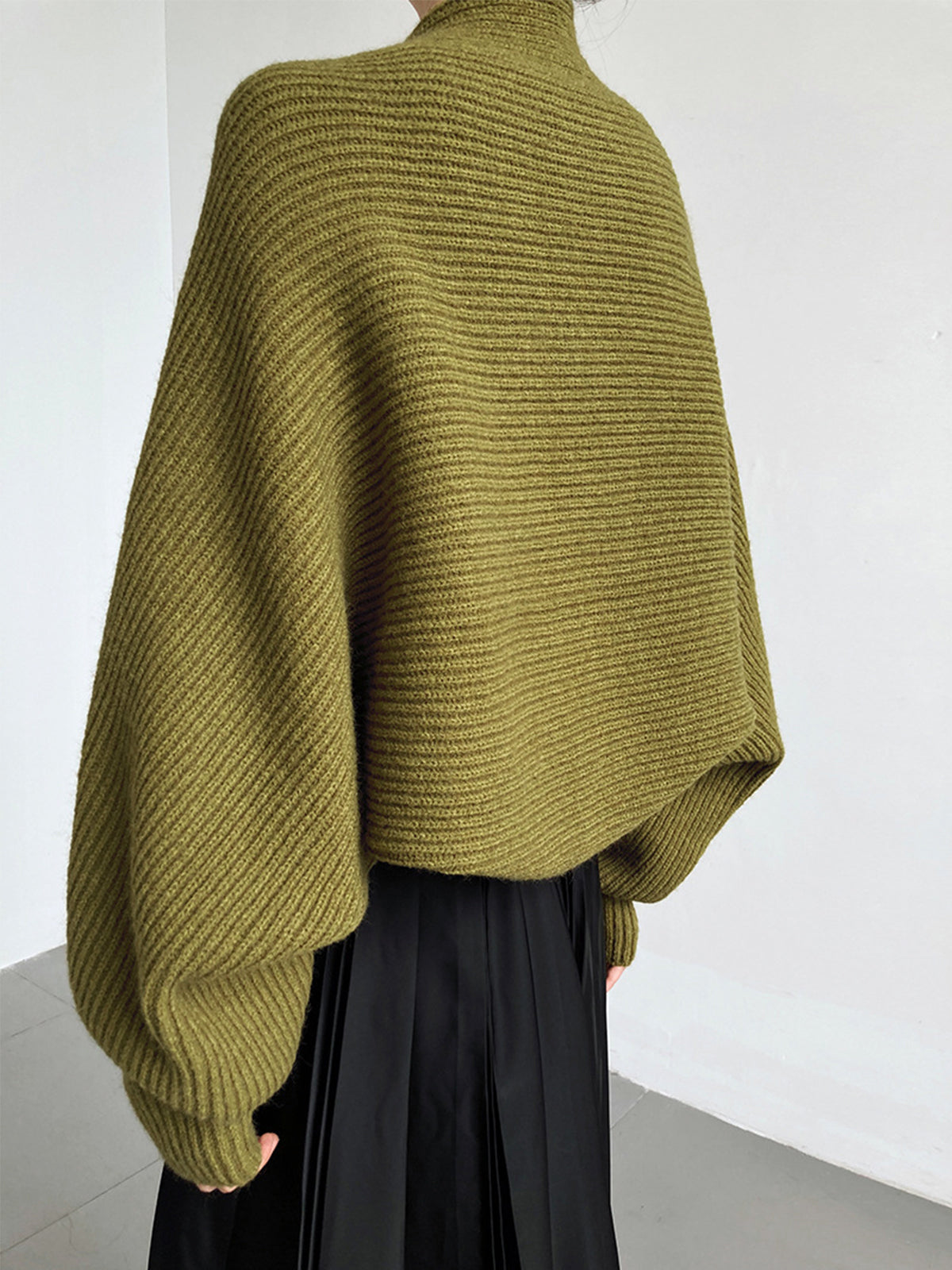 Solid Open-Front Shrug Sweater – Cozy Knit Layer with Slight Stretch