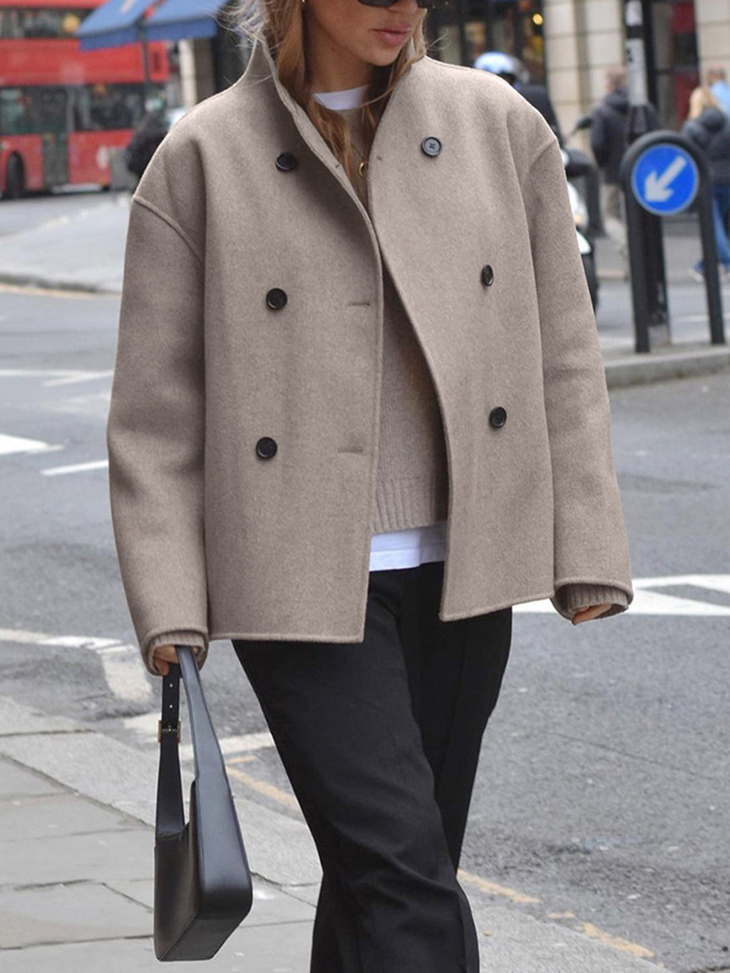 Double-Breasted Short Jacket for Women