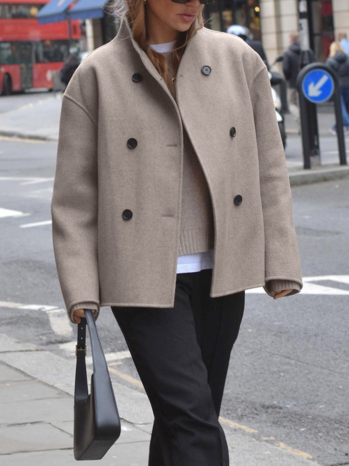 Double-Breasted Short Jacket for Women