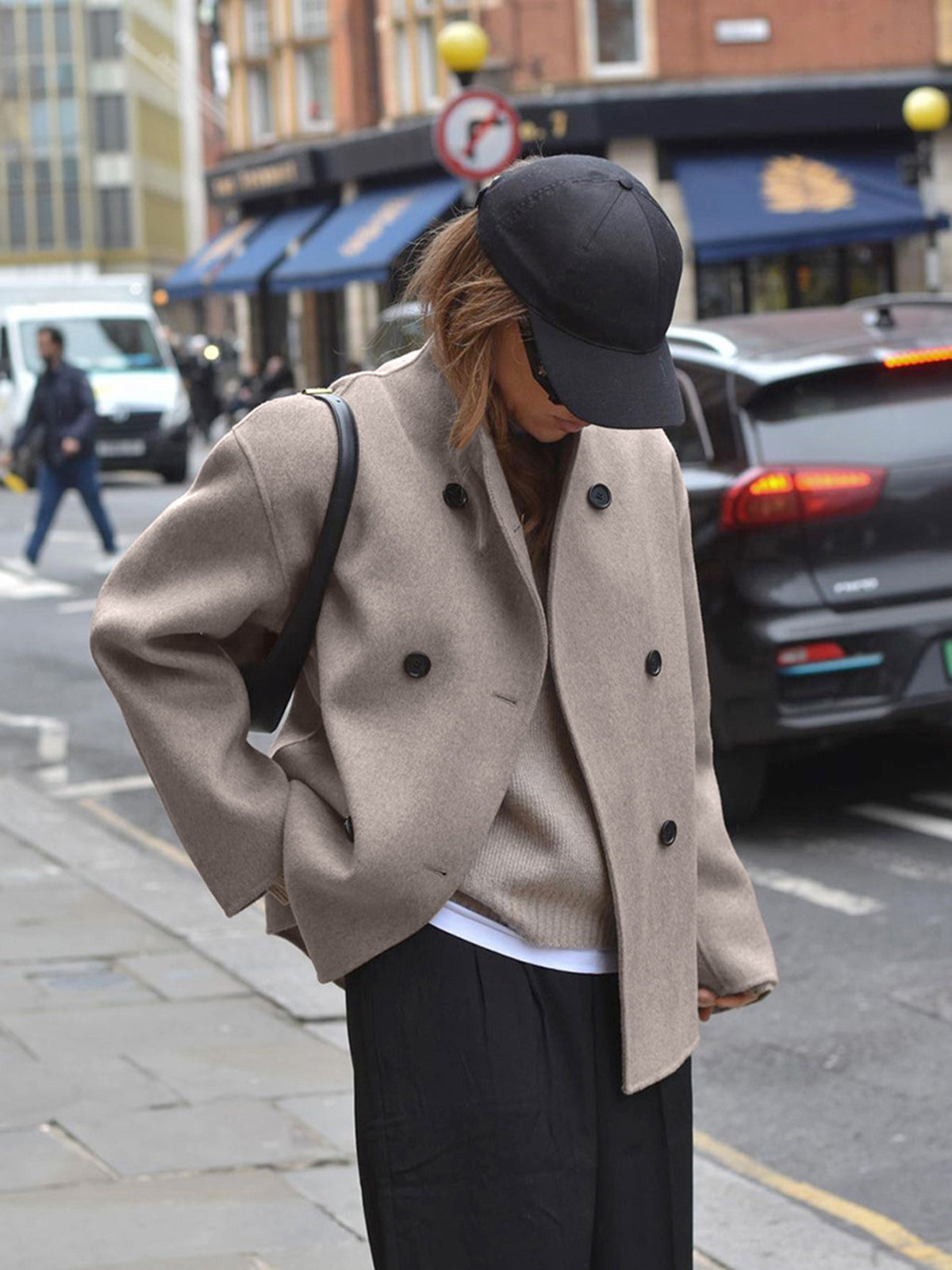 Double-Breasted Short Jacket for Women