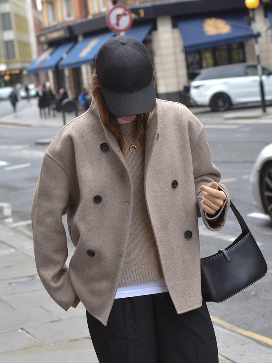Double-Breasted Short Jacket for Women