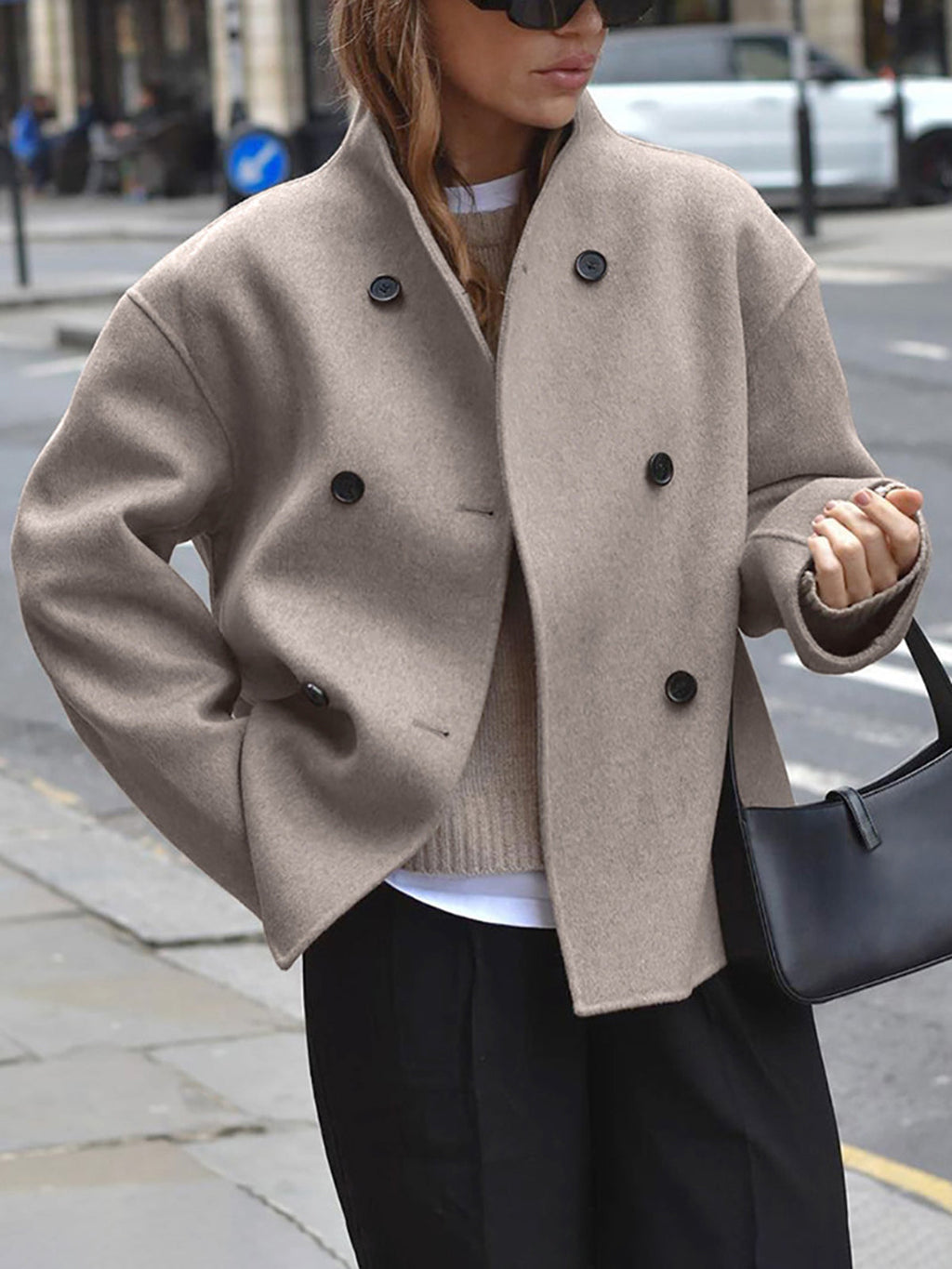 Double-Breasted Short Jacket for Women