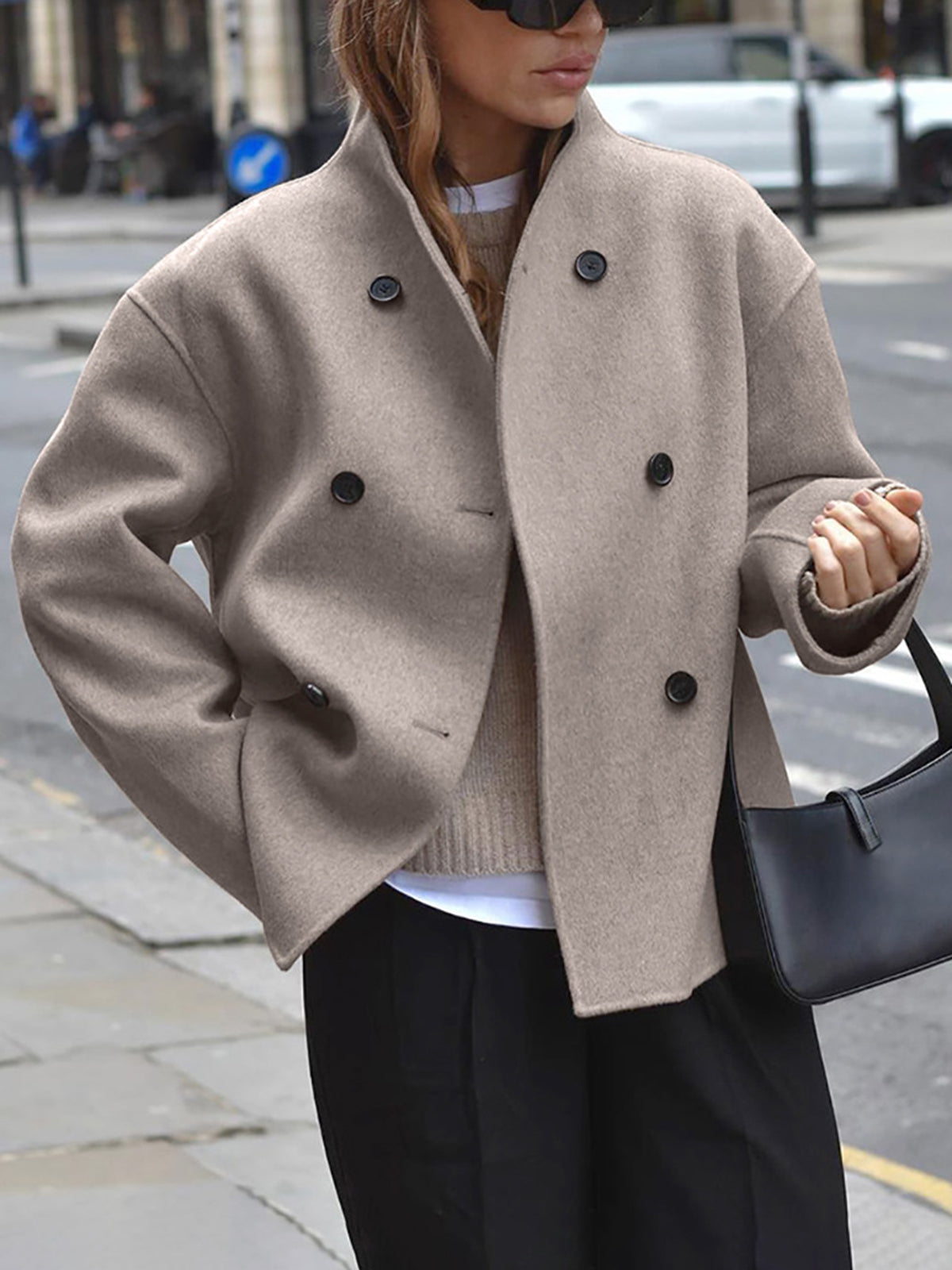 Double-Breasted Short Jacket for Women