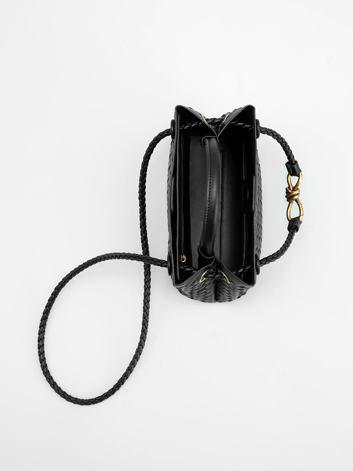 Metal Handle Handbag for Women – Structured PU Leather Shoulder Bag