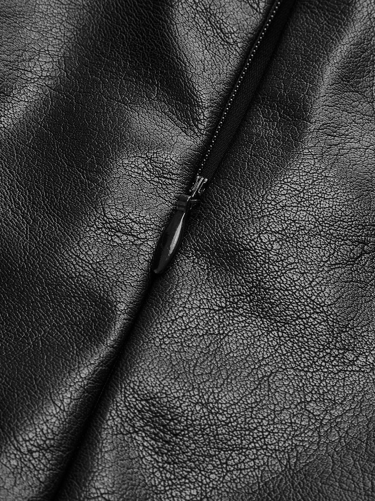 Asymmetrical Midi Skirt – Women’s Faux Leather & Chiffon Regular Fit Skirt