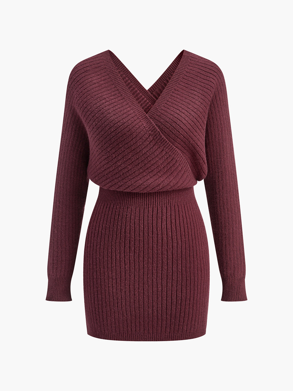 White Sweater Dress for Women – Crisscross Strap Slim-Fit Dress with Fitted Waist