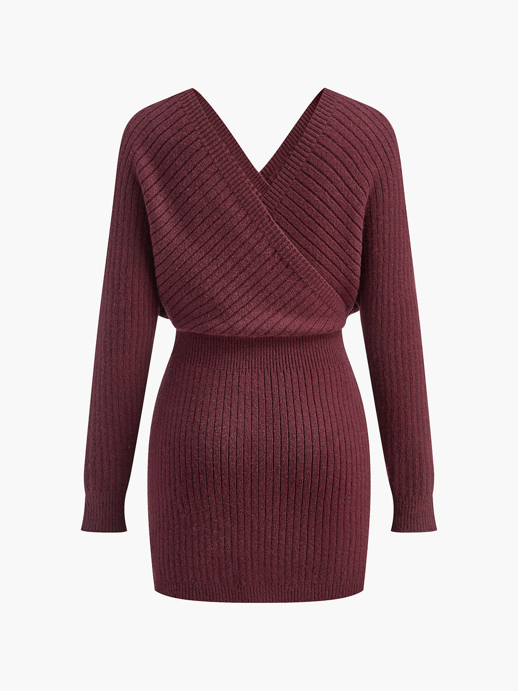 White Sweater Dress for Women – Crisscross Strap Slim-Fit Dress with Fitted Waist