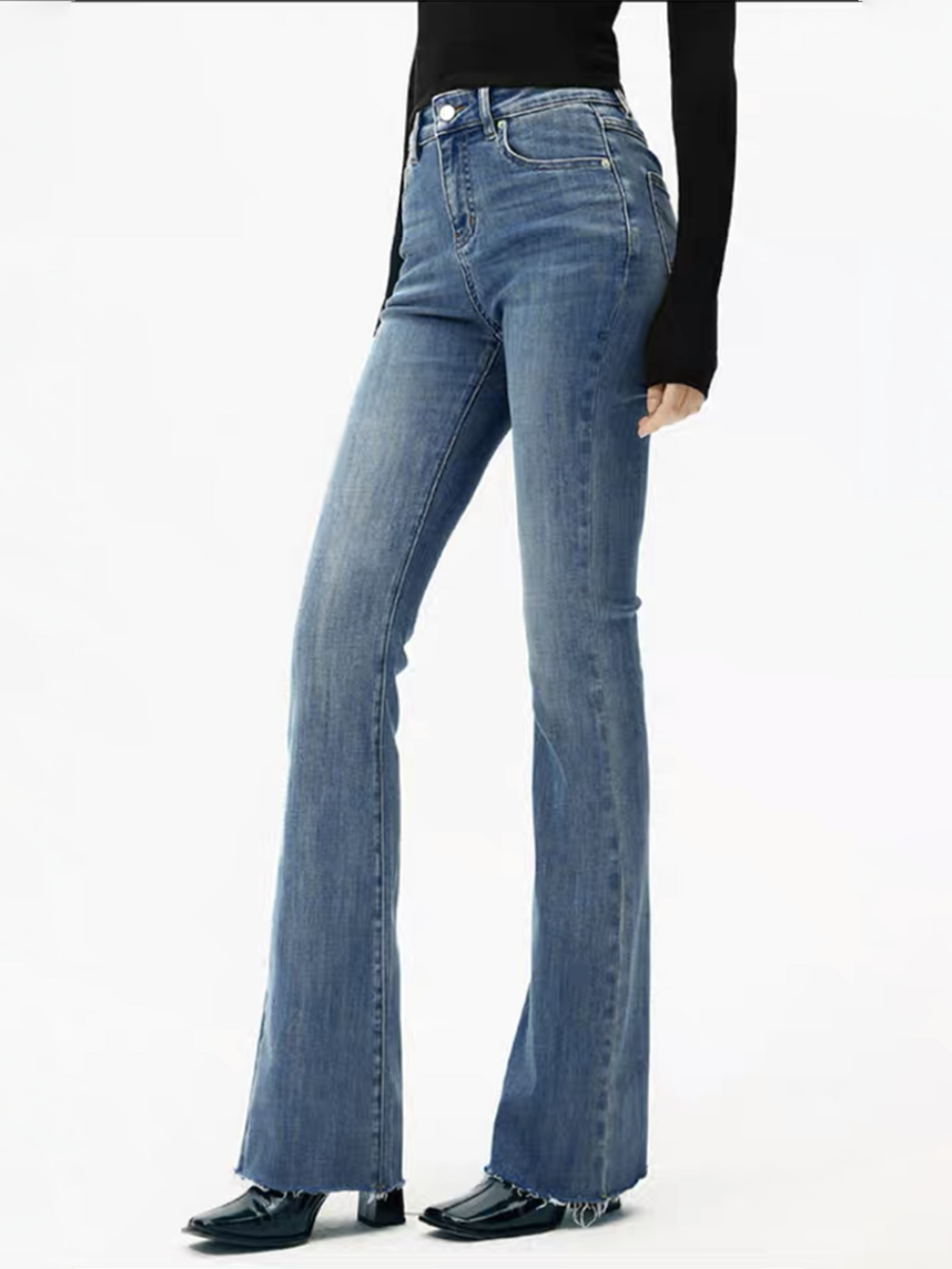 Stylish Denim Jeans – Women’s High-Waist Slim Fit Cotton Blend Jeans with Light Stretch