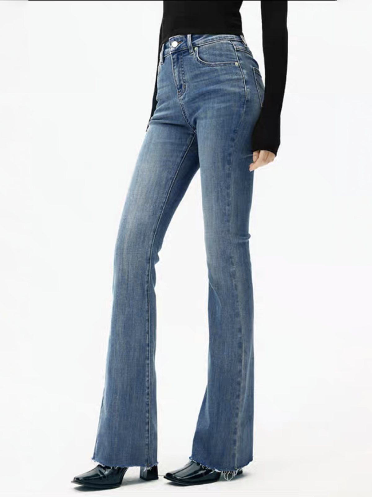 Stylish Denim Jeans – Women’s High-Waist Slim Fit Cotton Blend Jeans with Light Stretch