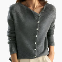 Button-Front Knit Sweater for Women