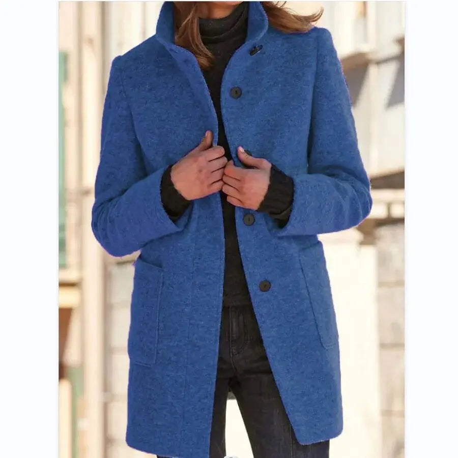 Carly | Women’s Wool Blend Coat – Simple Elegance for Every Day