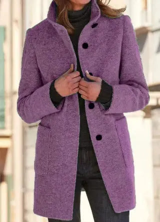 Carly | Women’s Wool Blend Coat – Simple Elegance for Every Day