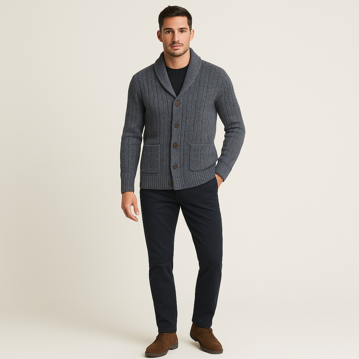 Caspiano | Men’s Premium Cashmere Cardigan