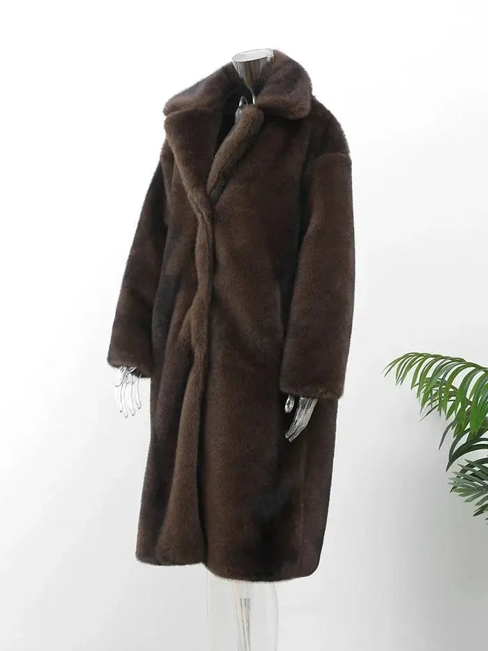 Celestian | Women’s Long Faux Fur Coat