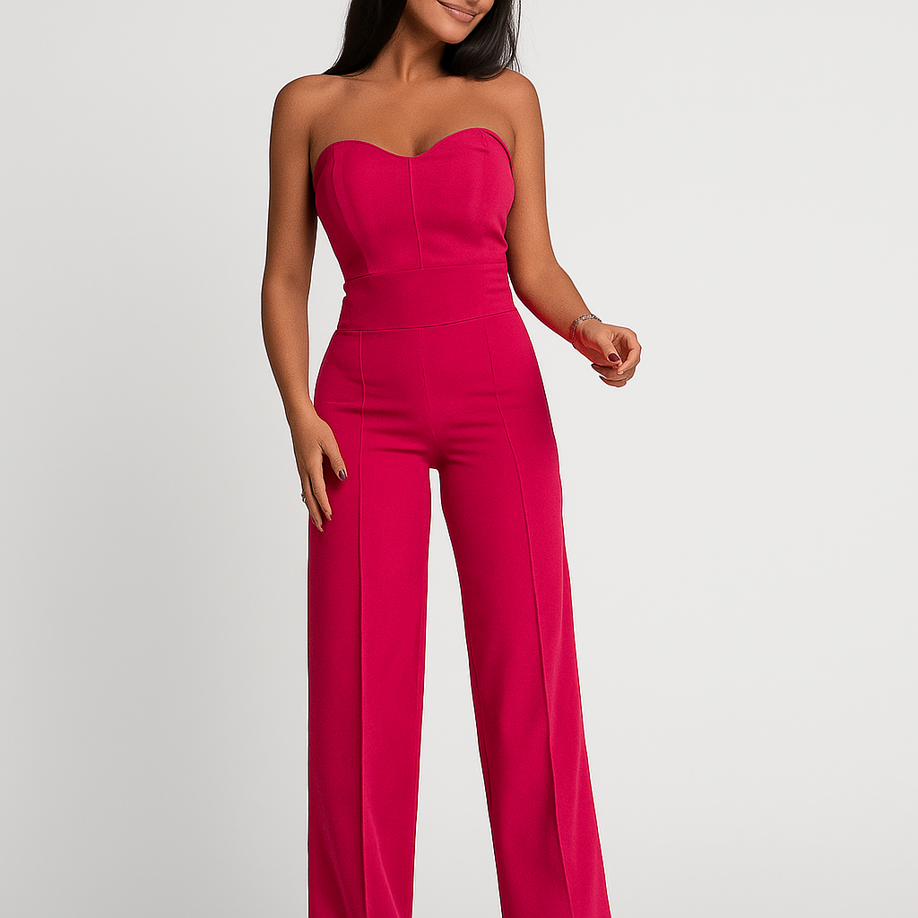 Charlie | Elegant Strapless Jumpsuit | Ladies Set