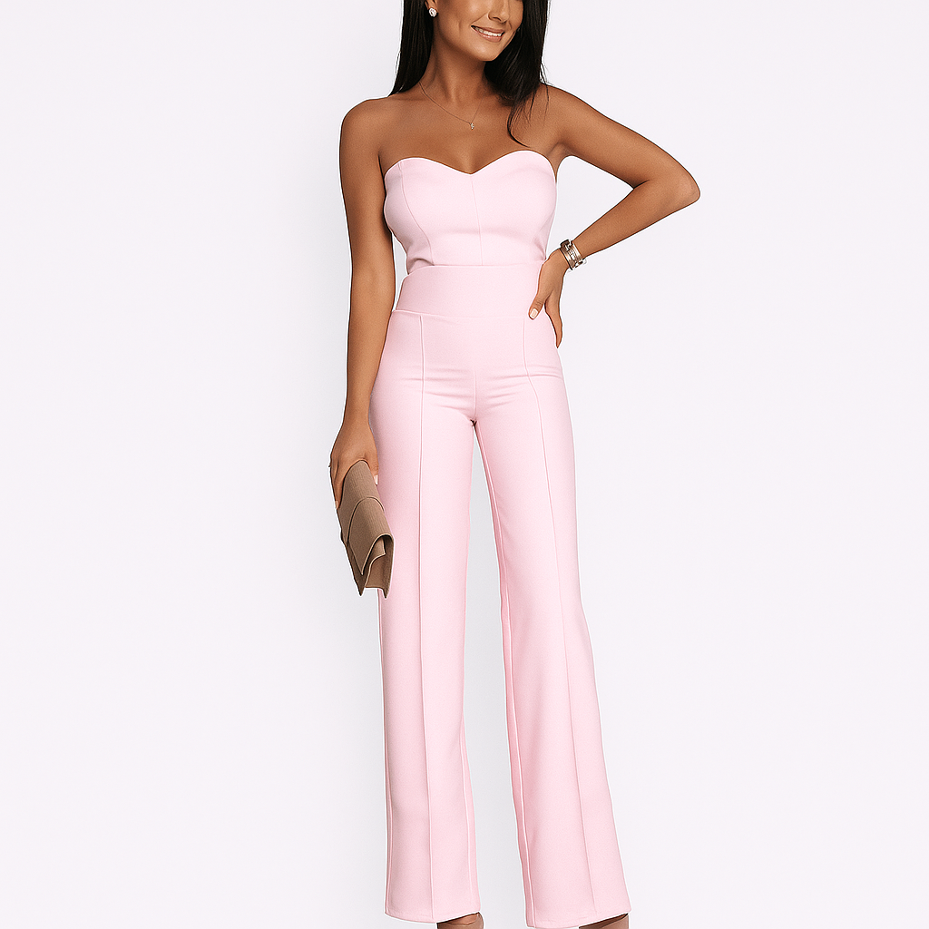 Charlie | Elegant Strapless Jumpsuit | Ladies Set