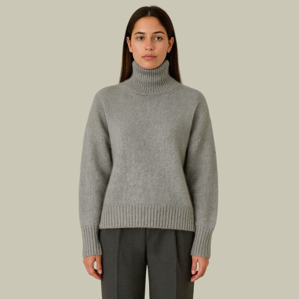 Relaxed Fit Turtleneck Sweater for Women